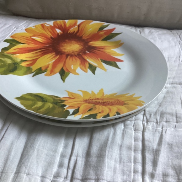 SET OF TWO ROYAL NORFOLK SUNFLOWER DINNER PLATES - Picture 6 of 6